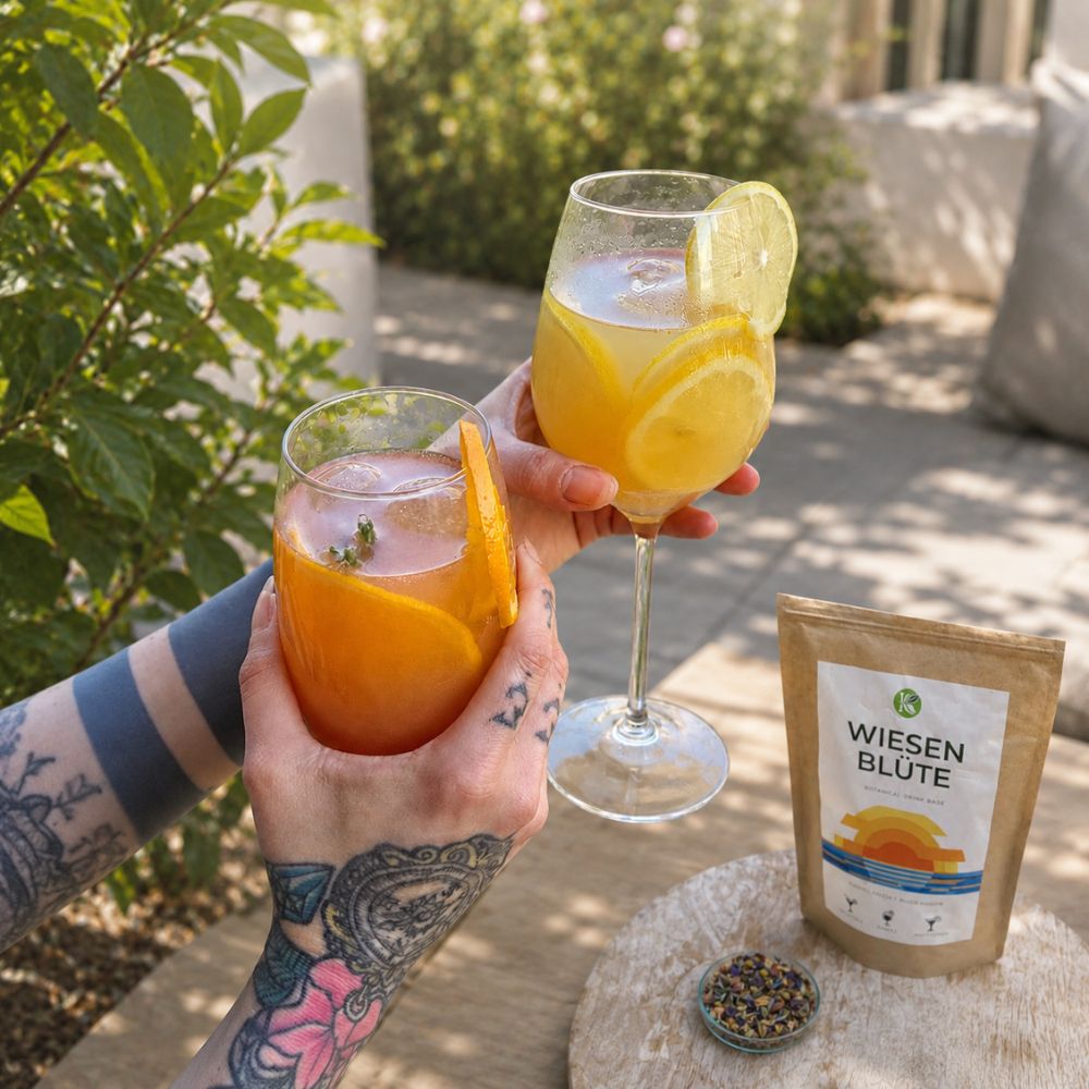 Wiesenblüte Drinks im Garten